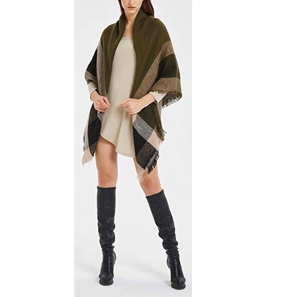 Oversized Plaid Blanket Scarf - Picture 6 of 6